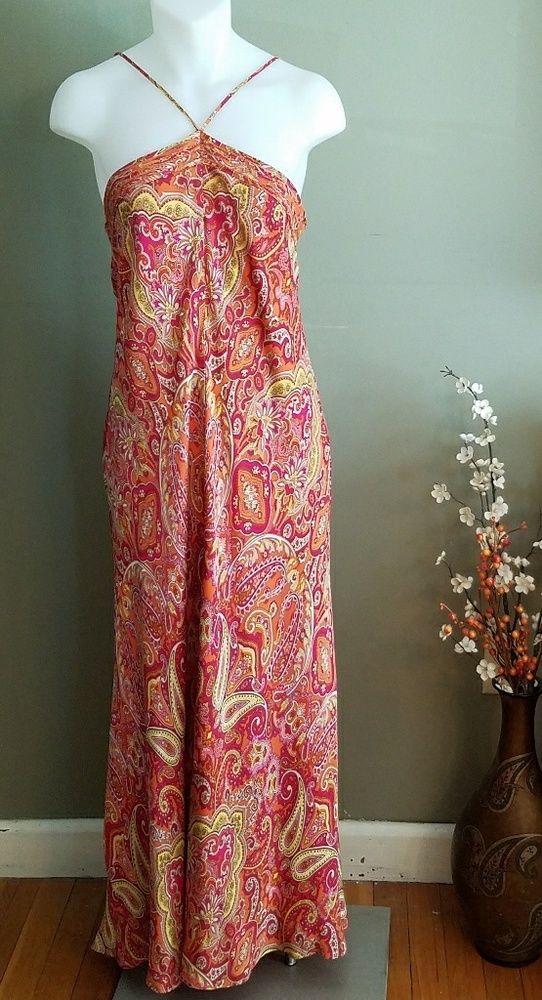 Talbots silk halter maxi dress. Never did wear it.